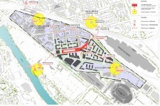 Landschaftsarchitektur Kunder 3 - Übersichtsplan über das Gelände Neckarpark Stuttgart